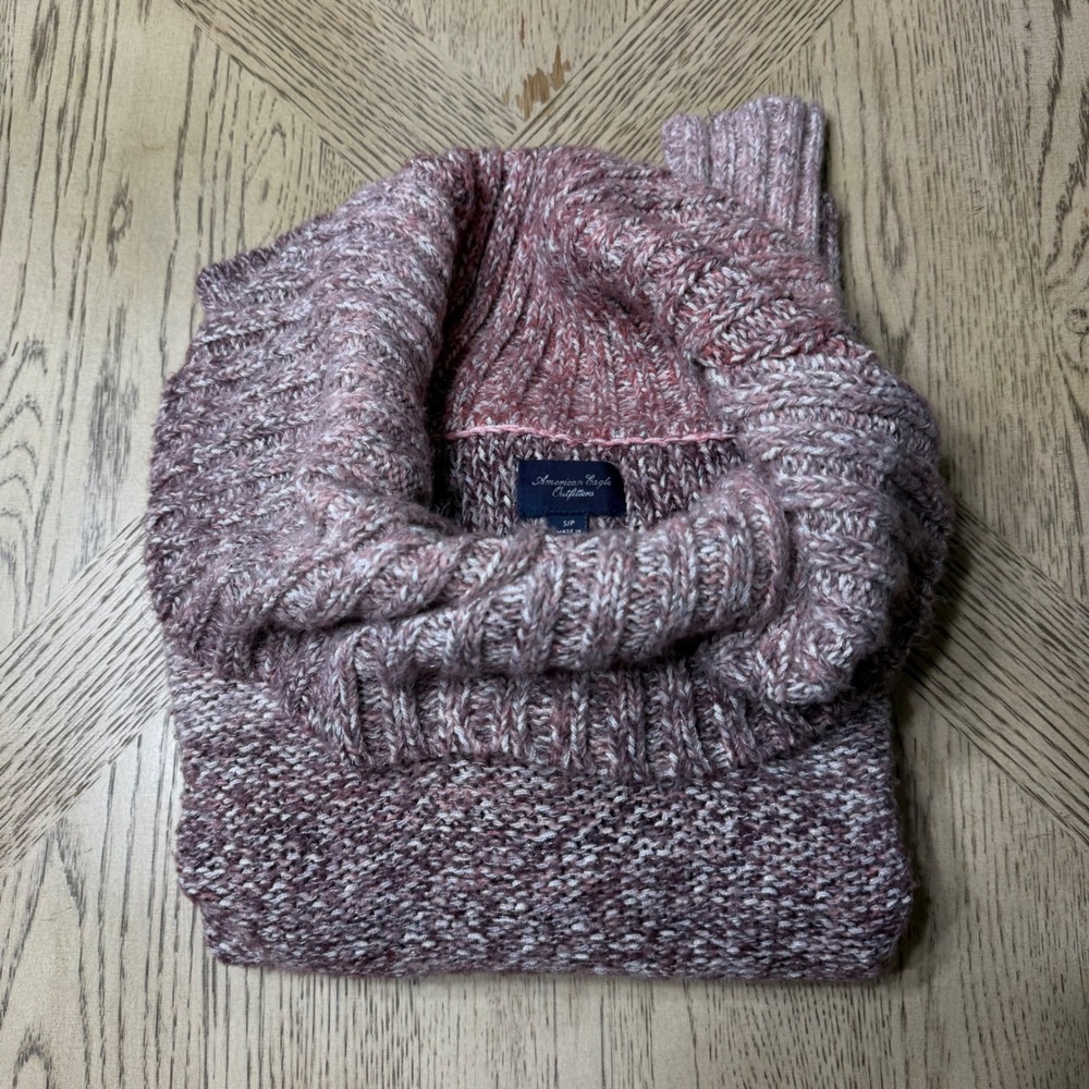 American Eagle Outfitters Womens‎ Small Pink Ombre Cowl Neck Pullover Sweater